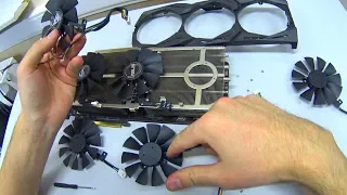 🎥 КАК ПОМЕНЯТЬ ВЕНТИЛЯТОР НА ВИДЕОКАРТЕ ASUS ROG STRIX RX 580 8gb