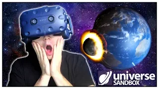 SRÁŽKA MĚSÍCE SE ZEMÍ!! (Universe Sandbox VR)