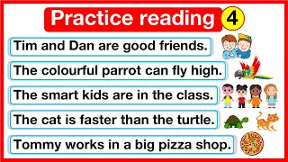 Practice reading sentences 4 🤔 | Reading lesson | Kids & beginners | Learn with examples