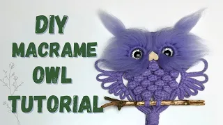 How to make Macrame Owl with felting wool Wall Hanging Tutorial