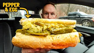 Eating Portillo's $6 Pepper & Egg Sandwich | *THE BEST THING ABOUT LENT IN CHICAGO* 🫑🍳🍞