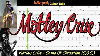 Same Ol' Situation (S.O.S.) - Motley Crue - Guitar + Bass TABS Lesson