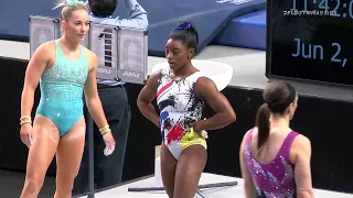 Simone Biles Yurchenko Double Pike & MyKayla Skinner Amanar - 2021 US Championships Training