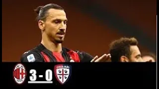 Milan Vs Cagliari 3-0 Serie A 01/08/2020