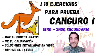 10 Ejercicios de entrenamiento para CANGURO matemático. Nivel benjamin:  1ero/2ndo secundaria.