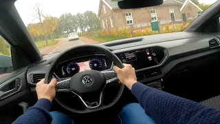 Volkswagen NEW T-Cross R-Line 2021 | 4K POV Test Drive | 81kW | 110hp- 7DSG | R-Line | Detail inside