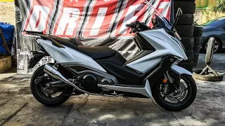 Ful exhaust system on a 2021 Kymco AK550