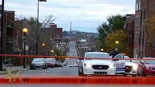 Montréal: Accident après une poursuite / Crash following police chase 11-4-2018