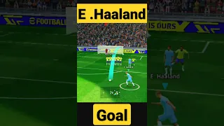 E.Haaland free kick goal #football #pes #freekick #goal #efootball #haaland #short #part1 #shorts