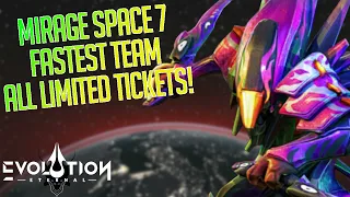 Mirage Space 7 Fastest Team! All Limited Tickets | Ketosian Triangle Reaper Deka | Eternal Evolution