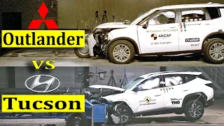 Mitsubishi Outlander vs Hyundai Tucson Crash test