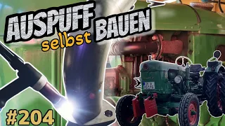 Auspuff selbst bauen | Der Deutz bekommt einen  EDELSTAHL Auspuff  (Rohr) #vlog 204 Steelstyler