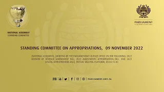 Standing Committee on Appropriations, 09 November 2022