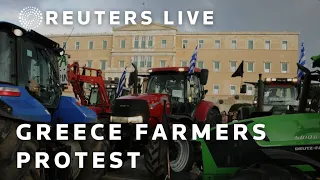 LIVE: Protesting farmers in Greece park tractors outside Parliament