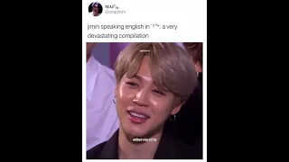 JIMIN is secretly fluent in English ..💜😍 #bts #jimin