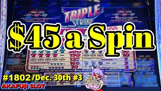 $45 A SPIN🤩 Triple Strike Slot Machine Pechanga Jackpot Handpay