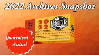 2022 Topps Archives Snapshot - 3 autos!
