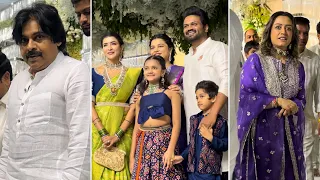 Manchu Manoj And Pawan Kalyan | Ram Charan with Upasana entry at Wedding in Hyderabad | hi Celebrity