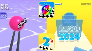 Ball Run 2048 vs Numbers Run 3D