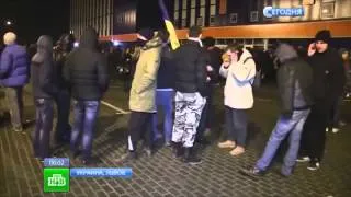 Народные дружины всю ночь охраняли покой во Львове  Украина  Массовые беспорядки