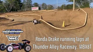 Ronda Drake running laps at Thunder Alley Raceway.  MBX8T