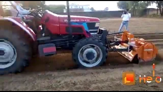 mahindra novo 755 with patato planter and rotavator