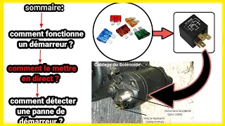 démarreur voiture : comment sa fonctionne et quel sont les différents panne de demarreur.