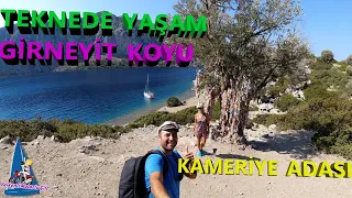 TEKNEDE YAŞAM-GİRNEYİT KOYU-KAMERİYE ADASI-MACGREGOR26-DORİS-YELKENLİ VE MOTORLU ÇİFT VLOG (PART14)