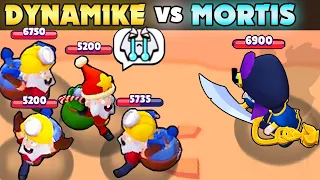 DYNAMIKE vs MORTIS | 1 vs 1 | 26 Tests | Best Brawler in Brawl Stars?