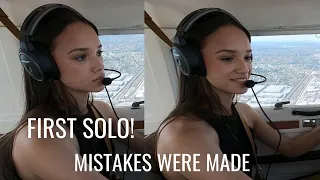FIRST STUDENT SOLO at KEMT in a Cessna 152 | gravitysdaughter