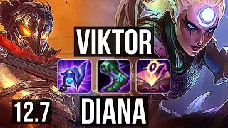 VIKTOR vs DIANA (MID) | 9/1/11, 67% winrate, Godlike | KR Diamond | 12.7