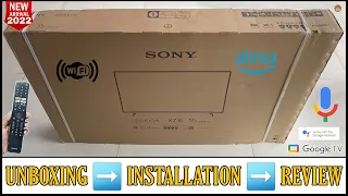 SONY KD-55X75K 2022 || 55 inch Google Android Tv Unboxing And Review || Complete Demo With Alexa