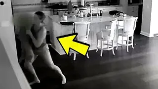 Babysitter Hears Noise Upstairs So Dad Checks Hidden Camera And Captures A Nightmare In His Kitchen