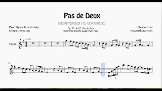 Pas de Deux Violin Sheet Music G Major Original Tone The Nutcracker by Tchaikovsky