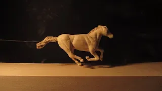 Wood Carving Horse in Motion (stop motion)