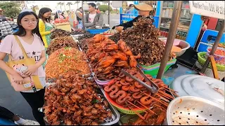 Cambodian Street Food Walking Tour 2024 | Delicious Food, Fried food, Snack, Chicken & More