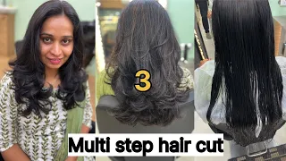 How to do: advance 3 multi step hair cut / step with layer hair cut/ tutorial step by step /