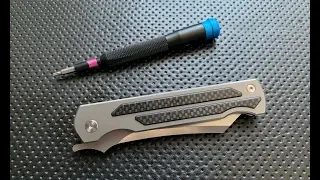 How to disassemble and maintain the Katsu Titanium Razor Framelock Pocketknife