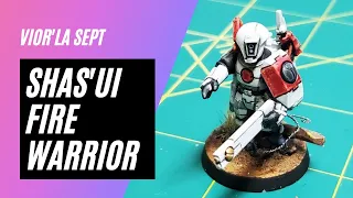 How to Paint Tau Shas'ui Fire Warrior - Vior'la Sept - Warhammer 40K