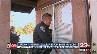 Law enforcement sweeps for parents, truant students