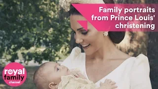 Royals release family portraits from Prince Louis' christening