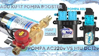 Test dan Adu Pompa Pendorong Booster Mini 90 vs Pompa DC Hiu Dual dan Hiu Singgle