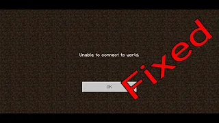 How to fix unable to connect to world error in Minecraft pocket edition(spigot server aternos)