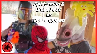 Little Heroes Spiderman, Boba Fett vs Aliens INVASION Fun Battle In Real Life comic | SuperHeroKids
