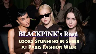 BlackPink’s Rose Looks Stunning in a Sheer dress at Paris Fashion Week! #blackpink #shorts