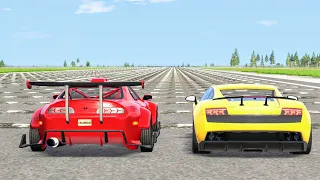 Cars vs 100 Speed Bumps #5 – BeamNG Drive | CrashBoomPunk