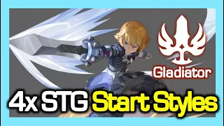 Gladiator 4x STG Starting Styles / which one you like ? / Dragon Nest