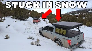 Ford Ranger's Stuck In DEEP Snow | Tintic Train Tunnel, Utah
