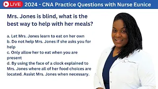 2024 - LIVE CNA Practice Test with Nurse Eunice