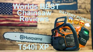 Battery Powered Chainsaw Review! Testing the Husqvarna T540i xp